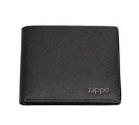 Zippo - Purse/Wallet for Women and Men, Saffiano Leather, Black, with RFID Protection, Ideal for Cards and Notes