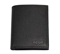 Zippo - Purse/Wallet for Women and Men, Saffiano Leather, Black, with RFID Protection, Ideal for Cards and Notes