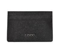 Zippo - Purse/Wallet for Women and Men, Saffiano Leather, Black, with RFID Protection, Money Clip, For Cards and Notes