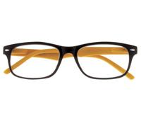 Zippo Reading Glasses, Stainless Steel, Full Rim, Black & Yellow, Corrective Lenses