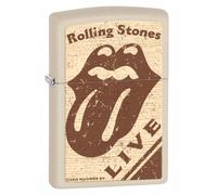 Zippo Rolling Stones Live Lighter - Cream Matte, 6X4 Cm