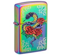 Zippo Rose Snake Tattoo Design Multi Color Pocket Lighter