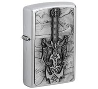 Zippo Lighter, Brass, Viking Stainless Steel, 1 x 3,5 x 5,5 cm