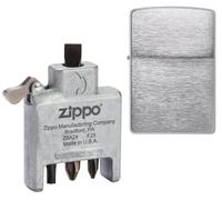 Zippo Screwdriver Bit Safe Insert with Brushed Chrome Housing - 4-in-1 Insert - Magnetic Bit Holder - Cross, Slotted and Torx Bits - Made in USA
