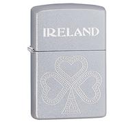 Zippo Shamrock Windproof Lighter - satin chrome, regular