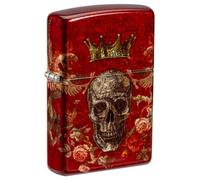 Zippo Skull Heraldry Design Tumbled Brass Pocket Lighter