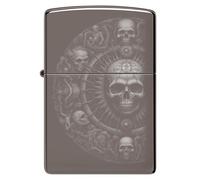 Zippo Lighter, Metal, Black Ice, Standard Size