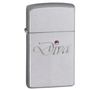 Zippo Slim, 1605 Dva Lighter - Satin Chrome