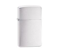 Zippo Slim Brushed Chrome Windproof Flame Lighter Genuine Smokers Accessory