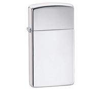 ZIPPO HIGHLY POLISHED CHROME SLIM PLAIN COMPACT DESIGN CLASSIC WINDPROOF LIGHTER