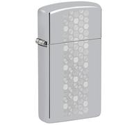 Zippo Slim® Honeycomb Design High Polish Chrome Pocket Lighter