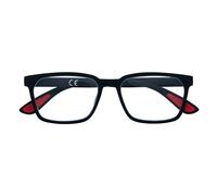 Zippo® Soft Touch Reading Glasses, Made from a Softline Frame, Ideal for Men and Women, Diopter +1.50, Black Colour, Internal Red Auction