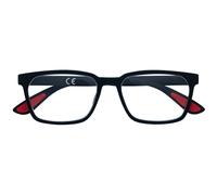 Zippo Soft Touch reading glasses, made with a frame with soft lines, ideal for men and women, diopter +2.00, color black, red inner legs