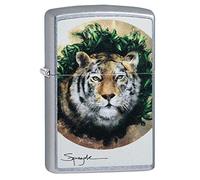 Zippo Spazuk Tiger Street Chrome Refillable Windproof Lighter in Quality Gift Box