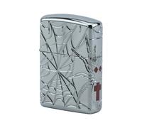 ZIPPO Spider Deep Carved Armor Case Chrome Ha Limited to 1000 Pieces, 8 Sided Deep Engraved with Side Epoxy Inlay, in Special Packaging