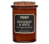 Zippo Spirit Candle | Bourbon & Spice Brown Glass Apothecary Jar 7 cm