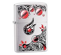 Zippo Stars & Planets Lighter - Brushed Chrome