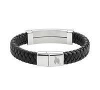 Zippo Steel Bar Braided Leather Bracelet - 22 cm Zippo Multicolor 22 cm