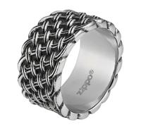 Zippo Steel Braided Ring - 64 Europe Size in Silver Zippo Silver One Size