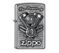 Original Zippo V-Twin chrome brushed