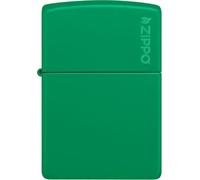 Zippo, Stylish Durable Metal Lighter, Finish, Modern, Ergonomic Design, Ideal for Smoking and Outdoor Activities, 48629ZL Grass Green Matte Logo, Taille unique