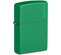 Zippo, Stylish Durable Metal Lighter, Finish, Modern, Ergonomic Design, Ideal for Smoking and Outdoor Activities, 48629ZL Grass Green Matte Logo, Taille unique