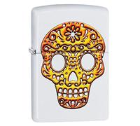 Zippo Sugar Skull Pocket Lighter, White, One Size