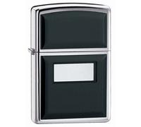 Zippo Ultralite, Black Emblem Lighter - High Polished Chrome