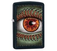 Zippo Unisex Adult MONSTER EYE windproof pocket lighter - BLACK MATTE,