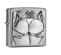 Stocking Girl Zippo Lighter in Brushed Brass Windproof Cigarette Lighter 1300116