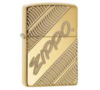 Zippo Unisex Armor Zippo Coiled Windproof Pocket Lighter - High Polish Brass, One Size