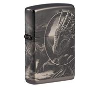 Zippo Unisex's Lisa Parker Mythical Design High Polish Black Pocket Lighter, 1 Count (Pack of 1)