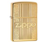 Zippo Unisex's Pattern Design Windproof Lighter, High Polish Brass, Regular, 29677
