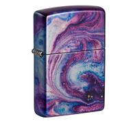 Zippo Universe Astro Design-540 Fusion Tumbled Chrome-Refillable Windproof Lighter in Gift Box, Brass, Purple, One Size