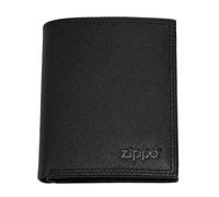 Zippo - Purse/Wallet for Women and Men, Saffiano Leather, Black, with RFID Protection, Ideal for Cards and Notes