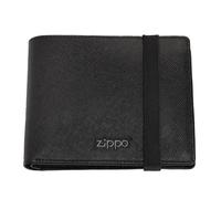 Zippo - Purse/Wallet for Women and Men, Saffiano Leather, Black, with RFID Protection, Con Compartment, Ideal for Cards and Notes