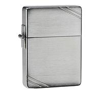 Brushed Chrome 1935 Replica With Slashes Zippo Lighter - Windproof New - 1935 brushed chrome lighter replica windproof slashes new cigarette brand