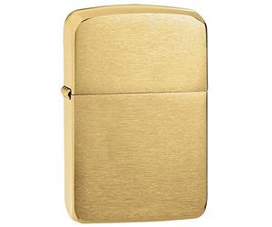 Zippo - Windproof Lighter, 1941B Replica Brushed Brass, Base Model, Refillable, Reusable, Windproof Design, Gift Box, Made in the USA