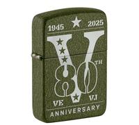 Zippo Windproof Lighter, 80th Anniversary Design - Laser Engraving - Refillable, Reusable, Windproof Design - Comes in Gift Box - Made in USA