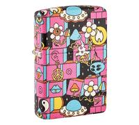 Zippo Lighter, Metal, Glow-in-The-Dark-Abstract