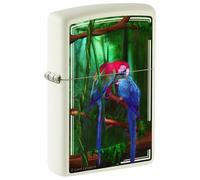 Zippo Windproof Lighter-Carol Cavalaris Glow-in-The-Dark-Refillable for Lifetime Use-Gift Box-Metal Construction-Made in USA, Brass, White, One Size