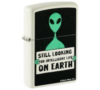 Zippo Windproof Lighter-Alien Refillable for Lifetime Use-Gift Box-Metal Construction-Made in USA, Glow-in-The-Dark Dark Matte, One Size