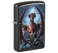 Zippo Windproof Lighter, Anne Stokes Design - Gray Dusk, Colour Image - Refillable, Reusable, Windproof Design - Comes in Gift Box - Made in USA