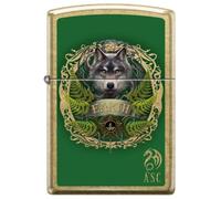 Zippo Windproof Lighter - Anne Stokes, Street Brass, Colour Image - Refillable - Reusable - Windproof Design - Gift Box - Made in USA