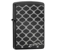 Zippo Lighter, High Polish Black-Art Deco, One Size