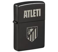 Zippo Windproof Lighter, Atlético de Madrid - High Polish Black, Laser Engrave