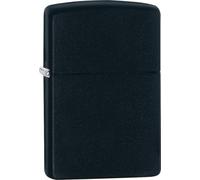 ZIPPO MATTE BLACK REGULAR REFILLABLE WINDPROOF PLAIN LIGHTER LIFETIME GUARANTEE