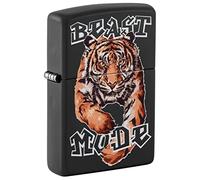 Zippo Windproof Lighter - Beast Mode Model - Black Matte Finish with Colour Image - Refillable - Reusable - Windproof Design - Gift Box - Made in USA