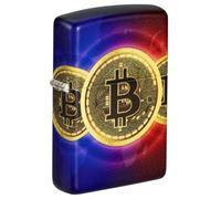 Zippo Windproof Lighter - Bitcoin - 540 White Matte - Refillable for Lifetime Use - Adjustable Flame - Gift Box - One Box - Metal Construction - Made in USA