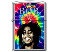 Zippo - Windproof Lighter, Bob Marley, Street Chrome, Colour Image, Refillable, Reusable, Windproof Design, Gift Box, Made in the USA